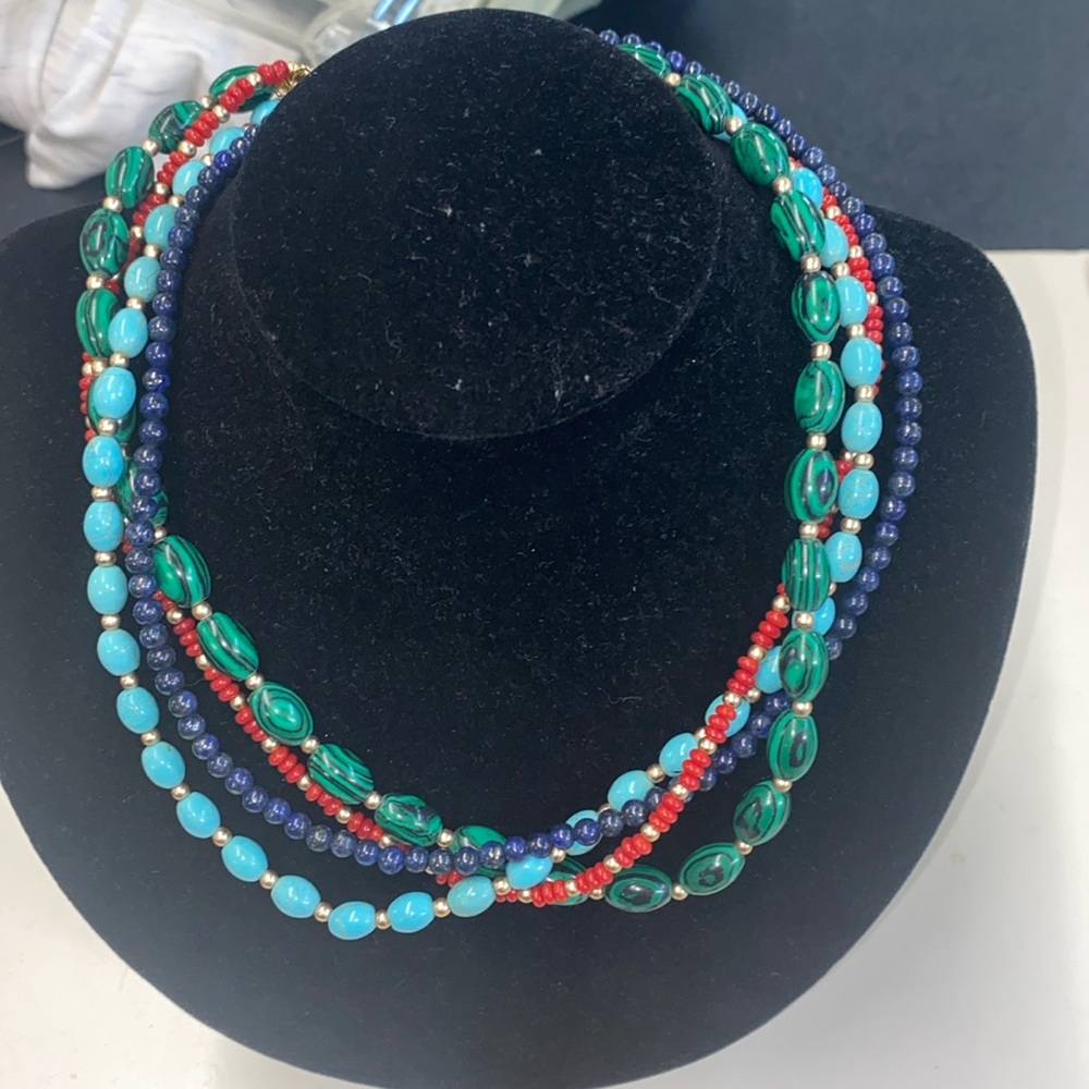 - NEW Studio BARSE Necklace Magnesite Coral & Lapis